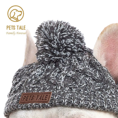 Winter Soft Dog Hats, Warm Pet Dog Knitted Hat, Windproof Knitting Dog Hat